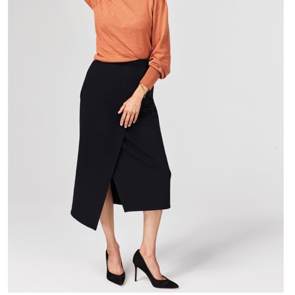 Nic+ZOE Cascade Black Onyx Cowl Neck Top and Matching Wrap Skirt Size M - Picture 5 of 12